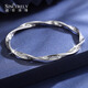 Shengshi Qiyuan platinum bracelet for women pt950 platinum bracelet with curly grass pattern Möbius ring bracelet, high-end bracelet, inner diameter 50mm, weight 21-22g, thickness about 3.6mm