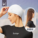 Keep swimming cap for men and women, PU coating, waterproof, comfortable, non-stretching, adult long hair, ear protection, large swimming cap, white