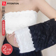FitonTon 2-piece lace wrap breast anti-exposure sexy bottoming underwear for women strapless bandeau bra bottoming underwear