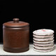 Zunhu tea cake jar Yixing purple clay tea jar large tea cake jar Pu'er white tea storage tea jar sealed awakening tea jar tree pattern seven cakes purple mud