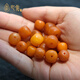 Xinyou Russian material natural old beeswax single beads loose beads old barrel beads pier diy with beads spacer beads top beads star and moon accessories old weathered pattern 9mm old style beads