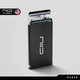 NIID card holder for men, automatic pop-up aluminum alloy card box, anti-theft degaussing bank card holder, black