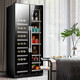 BAIKAILUN double-door double-temperature red wine cabinet mirror glass double-door constant temperature wine cabinet embedded home living room refrigerator moisturizing large-capacity office tea liquor beverage display cabinet 1.78 meters high丨Dual-temperature mirror丨Double ice bar model 320L thin model