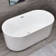 Aigino small-sized bathtub household freestanding adult thin-sided bathtub mini bathtub Japanese-style 1.2-1.8 meters independent white empty tank about 1.4 meters