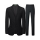 Shanshan suit suit men's four-season wool business casual professional commuting to work crisp slim fit two-piece suit black L (48B) 175/96B
