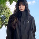 
Camel [Phantom] Black three-in-one fleece liner outdoor windproof waterproof mountaineering suit 6626-Phantom black [Men and women single coat] M Recommended 80-95 Jin [Jin equals 0.5 kg]