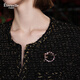 Eternelle French eternal original design brooch niche light luxury high-end corsage collar pin autumn and winter cardigan button classic blue