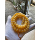 Knock Knock Love Hainan Shell Bracelet 108 Necklace Buddhist Bracelet Natural Chicken Fat Yellow Xinjiang Gold Silk White Jade Bead Chain for Men and Women 8mm Dark Yellow Single Circle 22 Flawless