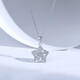 Saturday Fortune (ZLF) PT950 platinum pendant for women white gold shining hollow star pendant 1.51g