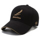 Gu Jianmu hat men and women four seasons new peaked cap Korean style trendy outdoor leisure fashion feather embroidery versatile baseball cap feather style black