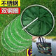 Milan stainless steel fishing net pocket fish bag thickened fishing protective fish bag folding multi-functional thickened quick-drying fish net green_double circle 25#*1.5m without package