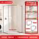 
ArROW shower room glass partition wet and dry separation diamond sliding door side sliding door home bathroom bathroom screen bathroom room 1050*1050 stainless steel side sliding door [2499] bright silver