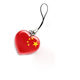 Meikejie National Day commemorative jewelry flag guard Chinese heart red flag bag pendant necklace keychain mobile phone dust plug pendant five-star red flag-mobile phone rope