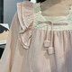 Huinubi Princess Style Long Sleeve Pajamas Women's Spring and Autumn Pure Cotton 2023 New Pink Lace Autumn and Winter Home Clothing 9904# Apricot (Double-length)[S]45 M 80-100Jin[Jin equals 0.5 kg]