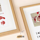 Catch Zhoulong baby's one-month-old hand and foot prints for 100 days of lanugo souvenir, one-year-old hand and foot prints for baby's 100 days photo frame with umbilical cord prints, A4 smooth and worry-free customized photos