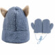 The PAW team has made great achievements PAWPATROL children's scarf hat gloves three-piece set children's autumn and winter warm hood PA993A blue