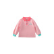 Nuo Dou Xiong girls long-sleeved lapel T-shirt spring and autumn new style 5 children's embroidered Polo shirt little girl Korean style bottoming top light pink 120 size
