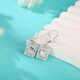 Yuan Shengfu's new PT950 fashionable square filigree platinum ear hooks platinum earrings earrings earrings 3.67 g