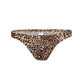 Magnificent Men's Leopard Print Sexy Underwear T-Pants with Exciting Pouch T-Pants Narrow Brim Sexy Men's T-Pants Brown M