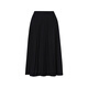 Collatier Autumn Elegant Thin Wool A-Line Skirt Women's Black L
