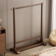 Saint-Duran solid wood clothes hanger floor-standing coat rack bedroom household clothes hanger indoor simple clothes drying rack room clothes rack -Walnut color 120 long-