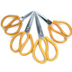Yijialiang civilian stainless steel scissors yellow handle small pointed kitchen household scissors industrial leather scissors Yijialiang yellow scissors 168 (recommended by the store manager)