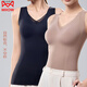 猫人（MiiOW）塑型美体背心女款无痕束胸带胸垫免穿文胸大码收腹收小肚子塑身衣 卡其色 XL