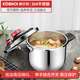 Konbach 5th generation pot set, wok set, frying pan, soup pot, steamer, milk pot, pressure cooker, cutting board set, knife basin set, kitchen complete set + four pieces of knives, spatulas, spoons and steam drawers