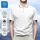 
JEANSWEST LIFE 2025 new short-sleeved polo shirt men's lapel t-shirt solid color top men's men's polo shirt black 698 2XL (recommended 125-140Jin [Jin equals 0.5 kg])
