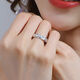 Centenary Baojinxiang New Platinum Crushed Ice Platinum Ring Pt950 Female Fashionable Platinum Couple Ring Proposal Wedding Gift No. 19 Weight 3.6-3.7 Grams Width 4.5mm