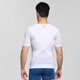 Dofinison Men's Belly Shaping Short Sleeve Fitness Strong Elastic Waist Corset Slim Fit Breathable Slim Top White XL(160-190)