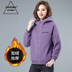 SHIROMA new winter wear hooded thickened velvet sweatshirt jacket for women autumn and winter new fashion navy L