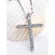 Fat Donglai's same style pt950 platinum cross necklace imported technology Moissanite l diamond pendant ALC/flawless under the mirror x D-E/extreme white x silver plated 5 points