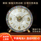 Keqin Brass Table Clock Modern Simple Sitting Clock Home Shell Desktop Table Clock Decorative Desk Clock Brass-Mica Shell Dial Manual Adjustment Movement Guaranteed for 10 Years, Adjustment Once Every 2 Years