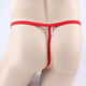 Confidential delivery sexy underwear men's thong men's underwear sexy fully transparent T pants passionate night without taking off red