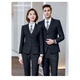 Kaduton Enterprise Procurement Suit Suit Men's Formal Suit Hotel Property Manager Sales Work Clothes 4S Store Work Clothes Bank Black Suit Jacket + Tie XL 116-125Jin Jin is equal to 0.5 kg