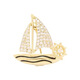 Proud Deer Small Sailing Brooch, High-end Men and Women Temperament Badge, Smooth Sailing Pin, Anti-leak Buckle, Suit Corsage Accessories, Riding the Wind and Waves, Sailing Brooch, Gift Box