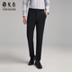 YOUNGOR 25 new style heat storage and warmth men's elastic easy-care casual TR trousers, navy L (175/84A)