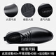 LAORENTOU leather shoes for men, business casual shoes, spring and autumn breathable, wear-resistant, non-slip leather shoes for men, black 41