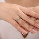 GEM STONE KING green peridot ring for women, 925 silver inlaid with 1.01 carat colored gemstones, as a Valentine’s Day gift for your girlfriend, US No. 9