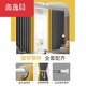 Xin Yichen Living Room Curtains 23 Popular Roman Rods A Complete Set No-Punch Installation High-Level Bedroom Shading New Style - Dark Blue and Yellow Suitable for Wall Width 3.6-4.1 Curtain Height 2.7* A Set of 2 Pieces