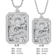 Ruofei platinum pendant men's pt950 platinum men's pendant domineering zodiac dragon square brand pendant platinum necklace men's pt950 dragon brand (zircon version) 35-36 grams small