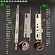 Yichen Custom Aluminiumlegierung Multi-Point-Türschloss 8530 gebrochener Brücken Aluminiumtür Schloss Körperverbindung Türschloss Plastikstahltür 8535 Multi-Point 9230 Multi-Point Lock-Körper (Lochabstand 257)