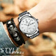 MIRAR HOMBRE DE AUTRO MENUMINO Luminous Steel Watch Men's Sports Fashion Business Watch Watch Men's Wats Swiss Double Calendar Diamond Men's Watch Regalo para el regalo de cumpleaños de Boyfriend T838 Gold Black Face