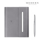 MODERN CREATIVE DESIGNMODERN多功能充电商务会议记事本A5活页定做内页刻字带充电宝的笔记本子公司定制logo高档办公文 A款灰色