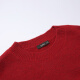 betu Baitu Women's New Year Red Sweater Women's Short Off-Shoulder Round Neck Pullover Wool Sweater JD2101T01 Red M