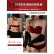 Suomeiti Hong Kong trendy brand underwear set for wedding bride in the year of birth, strapless anti-slip bra for women with small breasts, main picture vermilion [set] 75/34B