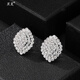 Jiaoxia Oval Earrings for Women New Trendy Temperament Simple Design Light Luxury Gift Full Ear Button Earrings Silver Earrings