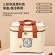 Mondavia Lunch Box Bag Insulated and Cold Portable Lunch Bag Dinner Plate Bag Picnic Camping Takeaway Portable Office Worker Lunch Bag Round Insulated Bag Short Style