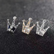 Timo Crown Collar Nadel Herrenbrosche Accessoires Anzug Kristall Brosche Zhang Songwen gleiche Kragen Nadel Hemd Pin Summer Gun Black Crown Tinte Blue Diamond plus Ersatzknopf B00-307